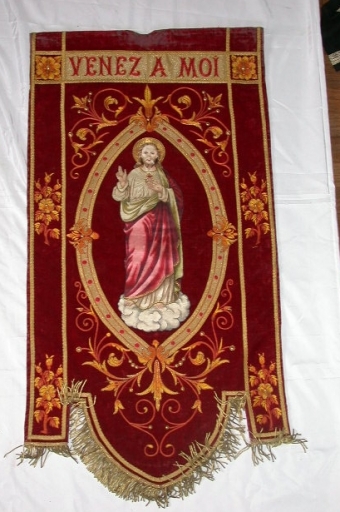 Bannière de procession : Sacré coeur
