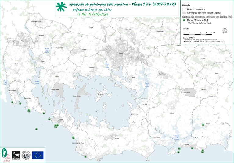 La défense militaire des côtes (Parc naturel régional du Golfe du Morbihan)