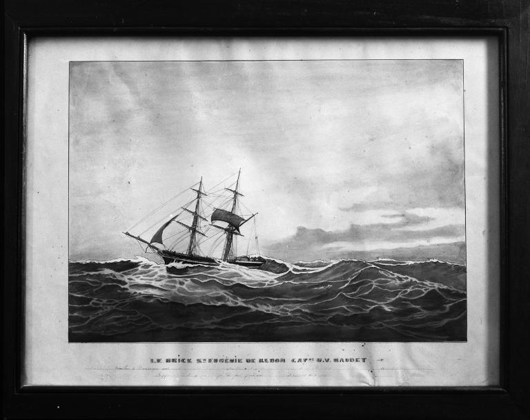 Tableau, ex-voto : le brick sainte Eugénie, église paroissiale Notre-Dame (Larmor-Baden)