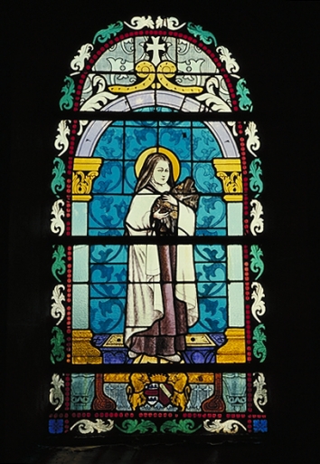 Verrière de la baie 7 (verrière à personnages) : sainte Thérèse de Lisieux