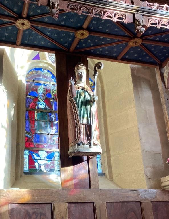 Statue : Saint Gobrien, chapelle Saint-Gobrien (Saint-Servant)