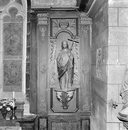 Statue (d'applique, petite nature) : saint Jean-Baptiste, église paroissiale Saint-Coulitz (Saint-Coulitz)