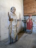 Statue : Saint abbé, église Saint-Laurent (Montertelot)