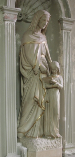 Statue : Education de la Vierge (Lanhélin fusionnée en Mesnil-Roc'h en 2019)