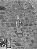 Statue (petite nature, d'applique) : saint Aubin, chapelle Notre-Dame (Lézardrieux)