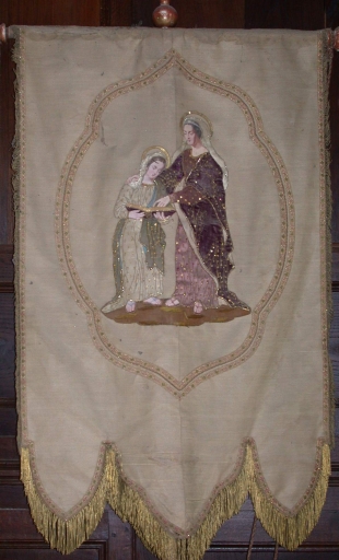 Bannière de procession : Education de la Vierge ; Immaculée Conception