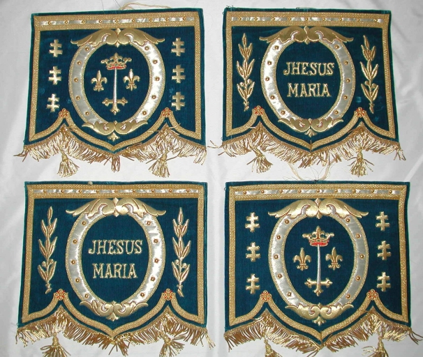 Draperie de brancard de procession de sainte Jeanne d'Arc
