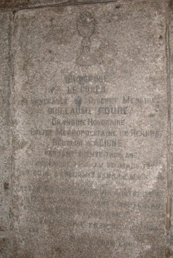 Dalle funéraire de l'abbé Guillaume Fouré