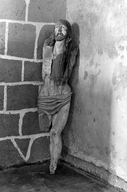 Croix : Christ en croix, chapelle Saint Lubin (Kergrist-Moëlou)