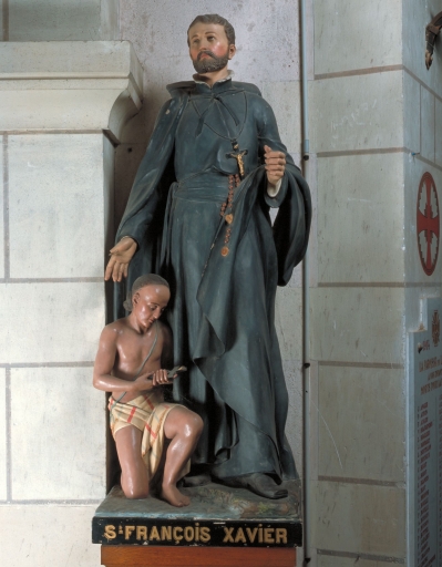 Statue : saint François Xavier et un indien