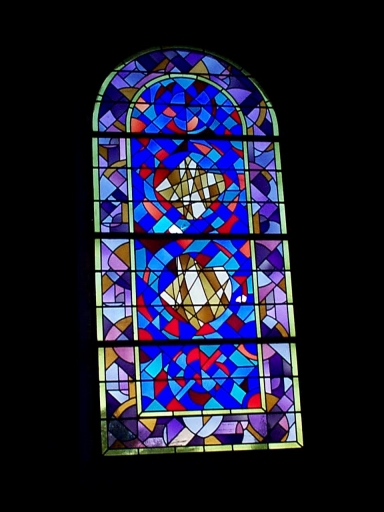 Ensemble des 2 verrières des baies 1 et 2 (verrière décorative)