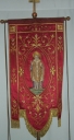 Paire de bannières de procession avec leurs hampes : saint Méen, Immaculée Conception