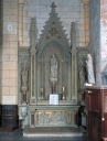 Ensemble de l'autel de la Vierge : autel, tabernacle, gradin d'autel, retable