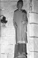 Statue (d'applique, petite nature) : saint Laurent, église paroissiale Saint-Boscat (Tréogat)