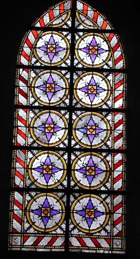 Ensemble des 5 verrières décoratives des baies 3, 5 à 7 et 10