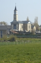 L'église et les croix sur la commune de Lillemer