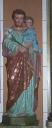 Ensemble de 2 statues en pendant : Education de la Vierge, saint Joseph et l'Enfant