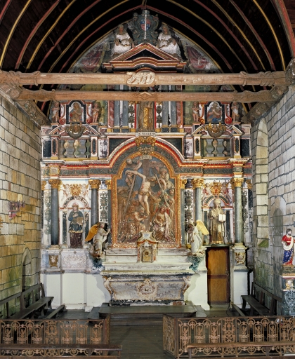 Autel, tabernacle, retable (maître-autel), Saint-Nicodème (Pluméliau fusionnée en Pluméliau-Bieuzy en 2019)