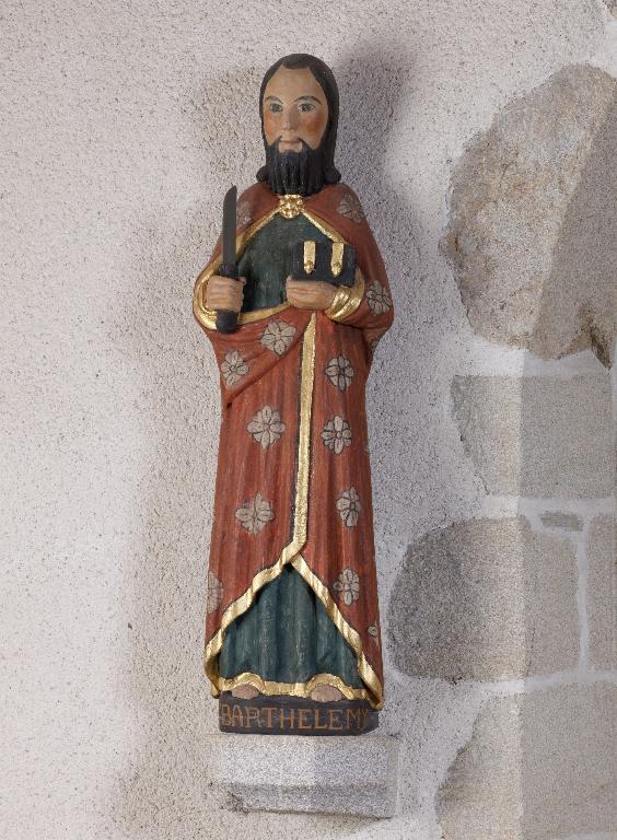Statue : Saint Barthélemy, chapelle Saint-Barthélemy (Pleucadeuc)