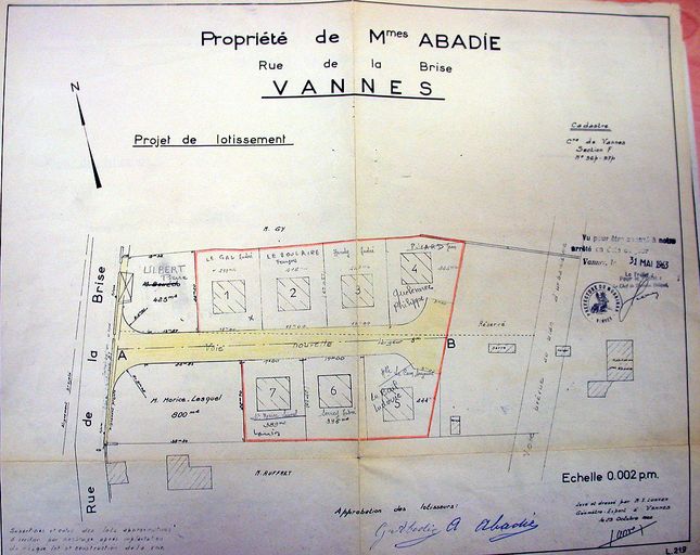 Lotissement concerté Abadie, 1, 3, 5, 7, 4, 6, 8 impasse de la Brise ; rue de la Brise (Vannes)