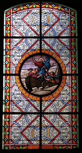 Ensemble de 13 verrières à médaillon historié