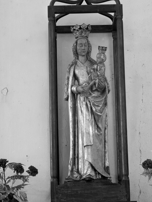 Statue (d'applique, petite nature) : Vierge à l'Enfant, chapelle Notre-Dame (Malguénac)