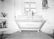 Autel, tabernacle (maître-autel, autel tombeau), chapelle Saint-Jean-Guénan (Le Faouët)