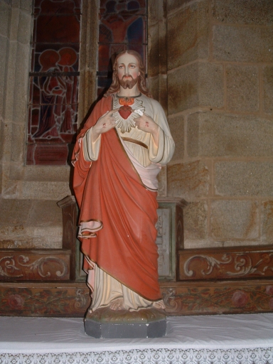 Ensemble de 2 statues : Sacré-Coeur ; Immaculée Conception