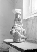 Statue (d'applique) : Vierge de Pitié, chapelle Saint-Jean-Guénan (Le Faouët)