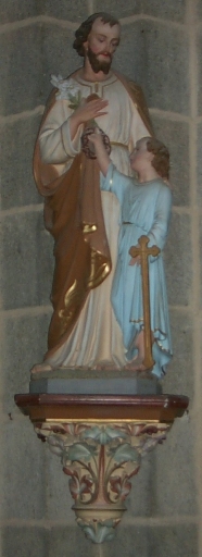 Statue sur culot : saint Joseph et l'Enfant