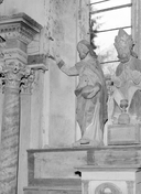 Statue (d'applique, petite nature) : Salvator mundi, chapelle de la Trinité (Ploërdut)