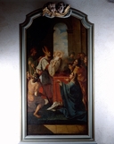 Tableau, cadre : Présentation au temple