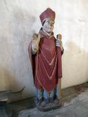 Statue : évêque Saint Laurent, église Saint-Laurent (Montertelot)