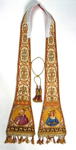 Étole pastorale 4 : saint Louis, saint François-Xavier (?)