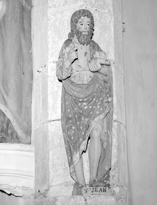 Statue (d'applique, petite nature) : saint Jean-Baptiste, chapelle Saint-Laurent (Silfiac)