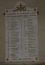 Tableau commémoratif des morts de la guerre 1914-1918
